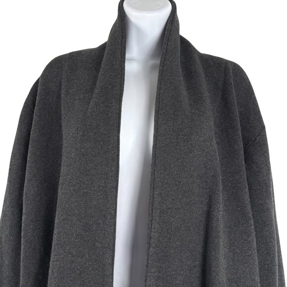 J. Crew Camille Shawl Collar Sweater Blazer XL Gray Merino Wool Blend CJ-2191 - Picture 4 of 9